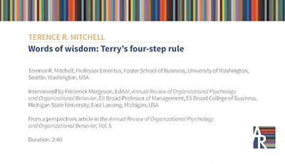 image of Words of Wisdom: Terry’s Four-Step Rule